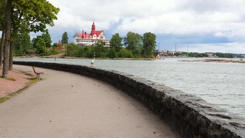 4k video. Tranquil landscape, view of the bay in Helsinki. Stock Footage 94699526