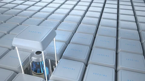 4k Video Vaccine Boxes Sars-CoV-2, Prores 4444 Stock Footage 145001493