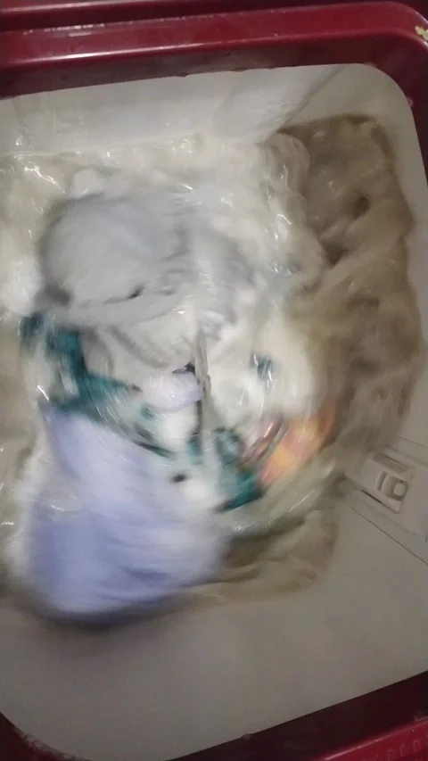 4K video of  washing machine washes clothes. Video stock 138317368