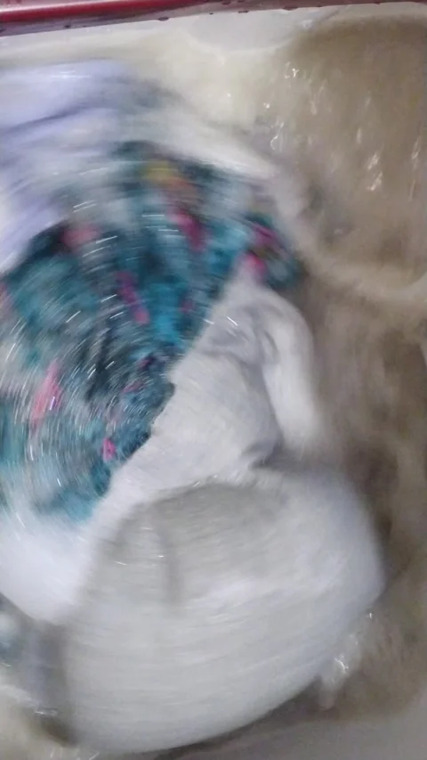 4K video of  washing machine washes clothes. Video stock 138517109