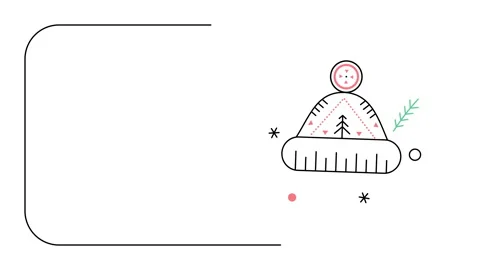 4k video of winter hat in doodle style on white background. Stockbeeldmateriaal 170783827