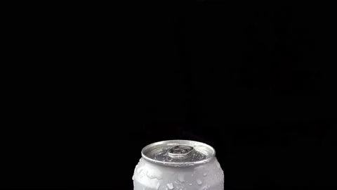 4K view of a can of drink Stock Footage 213343439