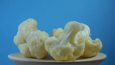 4K view of cauliflower rotate Stock Footage 145961698