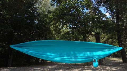 4K view of an empty hammock Stock Footage 170720782