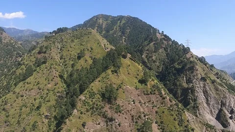 4K View of Green Mountain Valley with Flowing River Stock Footage 324560883