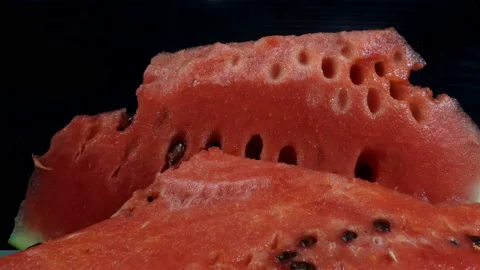 4K view of a hand taking a piece of watermelon Stock Footage 137493408