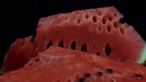 4K view of a hand taking a piece of watermelon Stock Footage 150156386