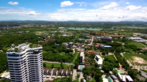 4K view of a high prestigious hotel on the coast of Thailand.  Stock Footage 136830584