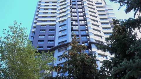 4K view of a high-rise building Stock Footage 136846253