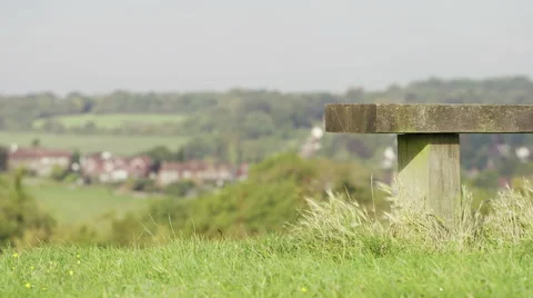 4K View from a hillside overlooking the countryside, shot on Red Epic Dragon 库存影片 55342967