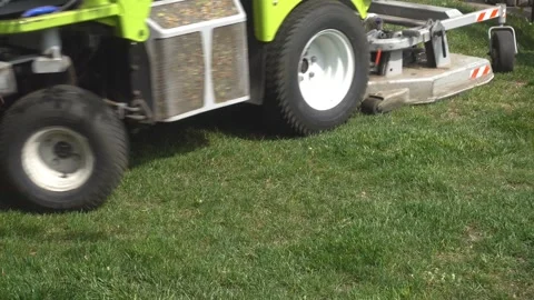 4K view of the lawn mower machine Stock Footage 241611039
