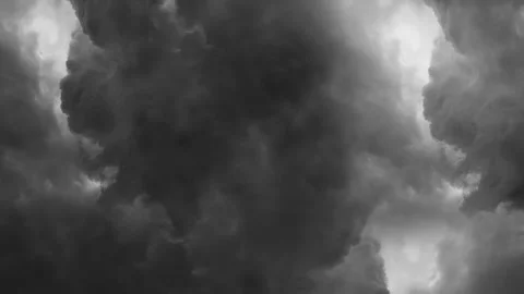 4K view of Lightning Storm In Clouds Loop Stock Footage 246552324