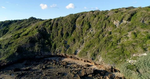 4K View of Middle Beach and southern end of Lord Howe Island,NSW,Australia Stock Footage 93385284