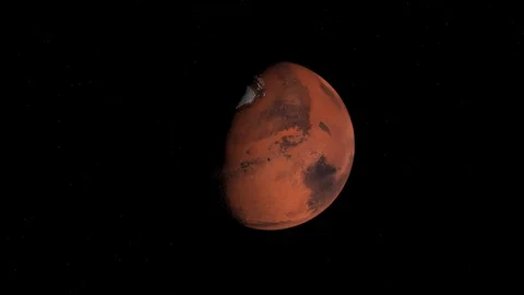 4K View of the planet Mars Stock Footage 118861690