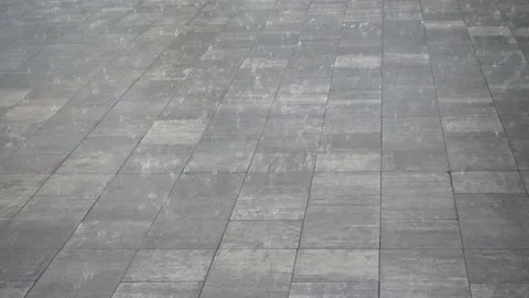 4K view of the rain on paving slabs. Stock Footage 236920153