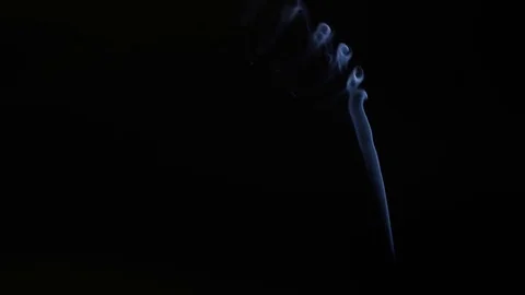4K view of rising smoke over black background Stock Footage 72629255