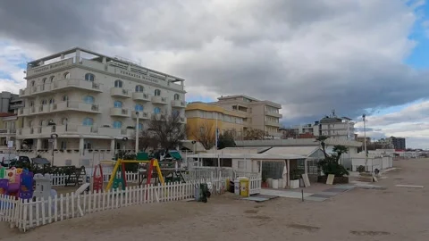 4k view of Senigallia beach Stock Footage 302032194