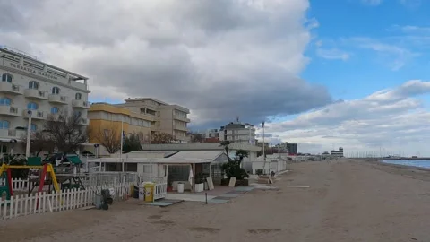 4k view of Senigallia beach Stock Footage 302032267