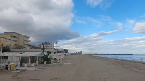 4k view of Senigallia beach Stock Footage 302032642