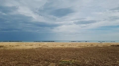4k view of Senigallia sandy beach, Italy Stock Footage 297219313