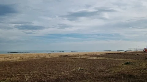 4k view of Senigallia sandy beach, Italy Stock Footage 297219340