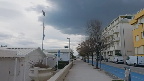 4k view of Senigallia seafront Stock Footage 302090725