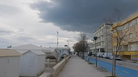 4k view of Senigallia seafront Stock Footage 302090874