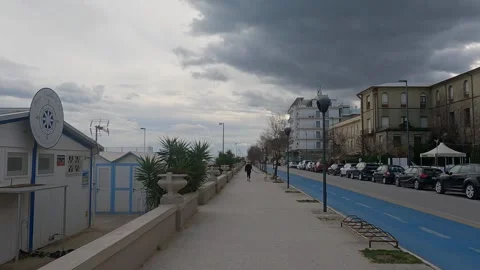 4k view of Senigallia seafront Stock Footage 302092678