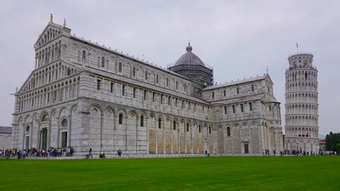 4K View of Square of Miracles in Pisa Tuscany Italy time-lapse Stock Footage 106393904