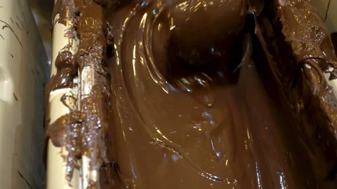 4K view of stirring warm chocolate. Stock-Footage 89670322