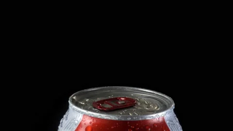 4K view of a wet beverage can Stock Footage 138045507