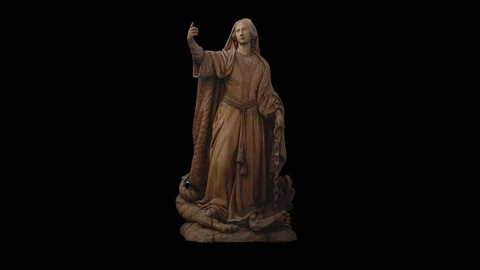 4K Virgin Marry Statue Stock Footage 124114953