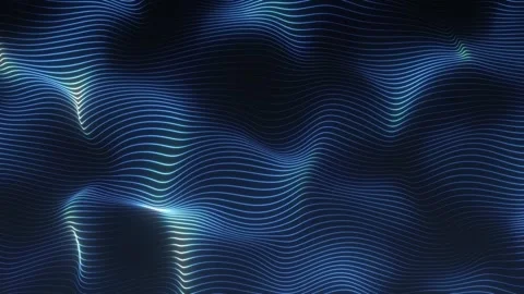 4K VJ Loop Abstract Blue Wave Seamless Motion Graphics Background Stock Footage 347604011