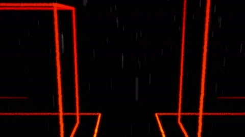 4K VJ loop city street rain light particles background Video stock 67076295