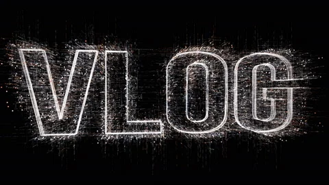 4k vlog word tag cloud,video blog,text design animation,binary computer code. Stock Footage 107409583