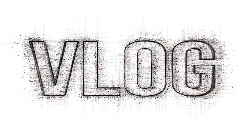 4k vlog word tag cloud,video blog,text design animation,binary computer code. Stock Footage 107409730