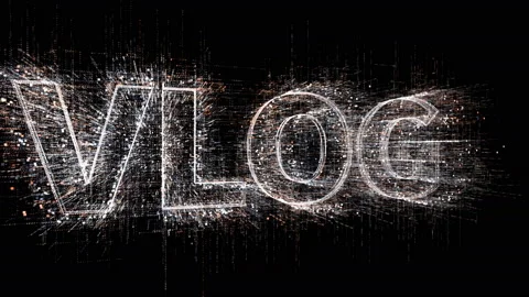 4k vlog word tag cloud,video blog,text design animation,binary computer code. Stock Footage 109473175
