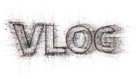 4k vlog word tag cloud,video blog,text design animation,binary computer code. Stock Footage 111505809