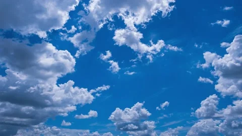 4K voluminous summer clouds time lapse 1 Stock Footage 132013546