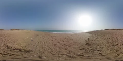 4K VR 360 on a beach during a sunny day in Spain. Stock Footage 241218527