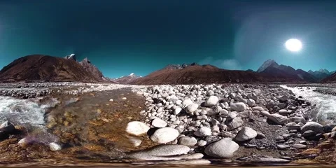 4K VR of Dingboche and Pheriche village in Nepal, basic point of everest base 스톡 동영상 275847275