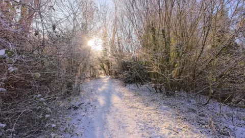 4K | Walk through Sheep's Green during winter Stock Footage 328745822