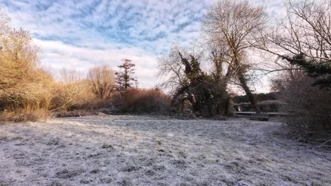 4K | Walk through Sheep's Green during winter Stock Footage 328746151