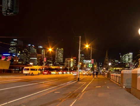 4K, walking around Federation Square Stock Footage 38799349