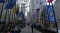 4K Walking between Rockefeller Center flags in New York City 4k or 4k+ Resolution