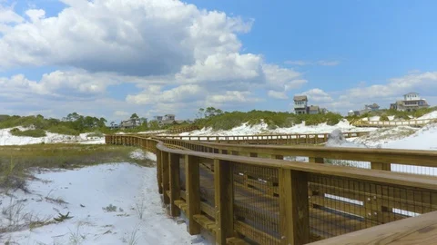 4K Walkway Through White Sandy Dunes 库存影片 109229231