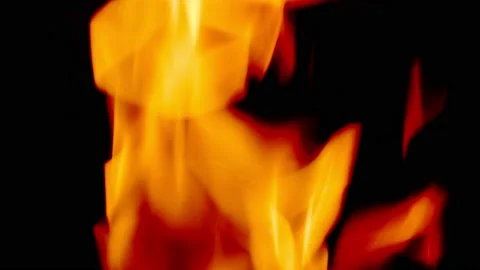 4K War Fire on black background with audio Stock Footage 171031217