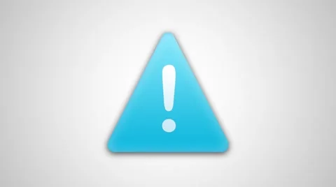 4K - Warning icon bubble Stock Footage 61352674