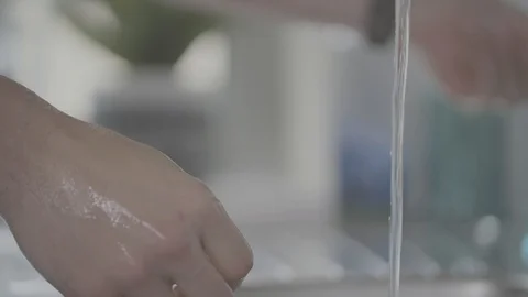 4k Washing hands close up with soap water and a rich lather of bubbles. Stock Footage 126737874