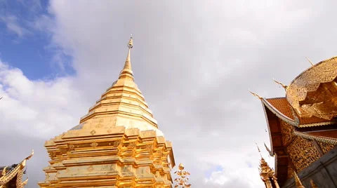 4K. Wat Doi Suthep temple in Chiang Mai Thailand Stock Footage 52006860
